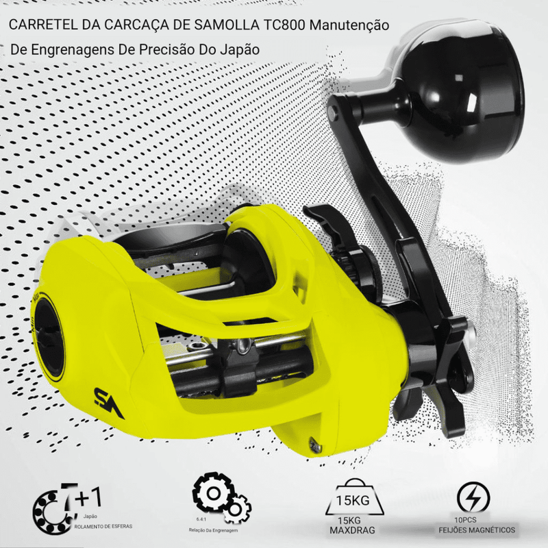 Carretilha PGFISH  6.4:1 15KG - Ecom Pesca